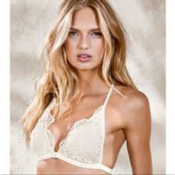 Victoria’s Secret Bralette white lace lightly lined size small - Picture 1 of 5